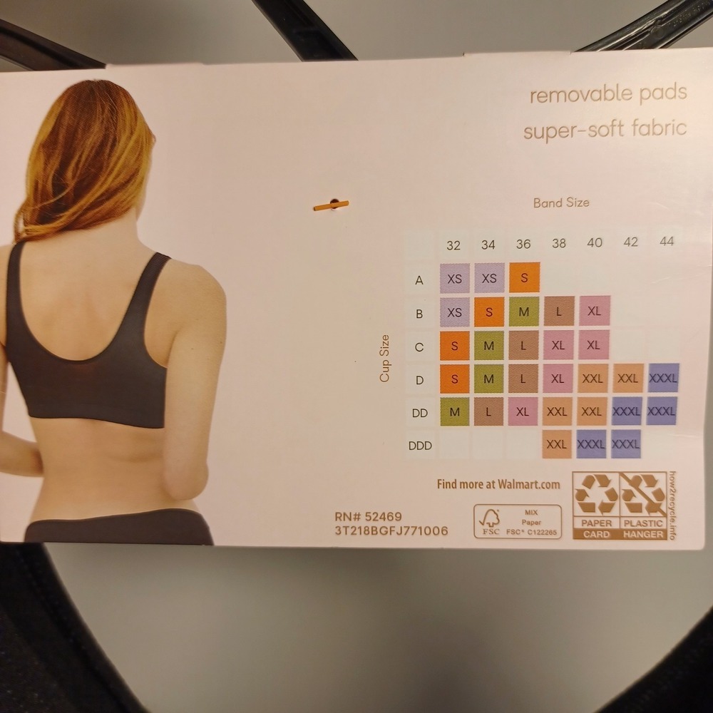 Joyspun Bra 3XL Wirefree V Neck Bralette NWT Nursing or Regular Comfort Stretch - Picture 3 of 5